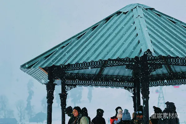 高清摄影 雪中避风亭