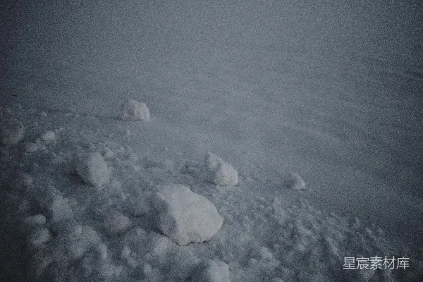 高清摄影 雪地中的岩石