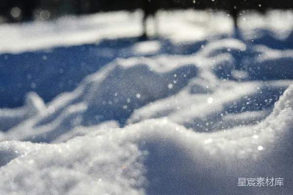 高清摄影 冬日阳光下的雪地纹理