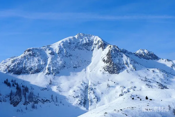高清摄影 雪山之巅的宁静