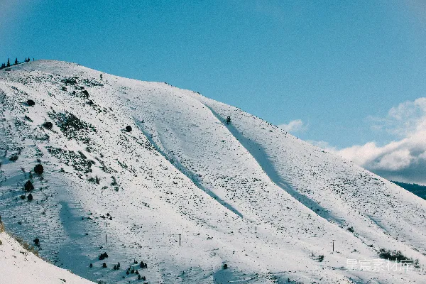 高清摄影 雪后的山坡