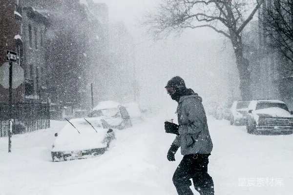 高清摄影 雪中漫步