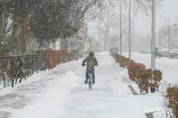 高清摄影 雪中的自行车之旅