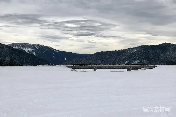 高清摄影 雪地公路