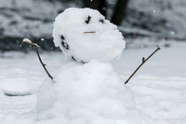 高清摄影 冬日里的雪人