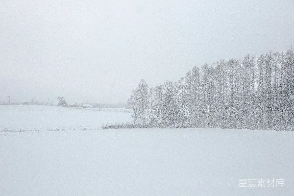 高清摄影 雪中的宁静乡村
