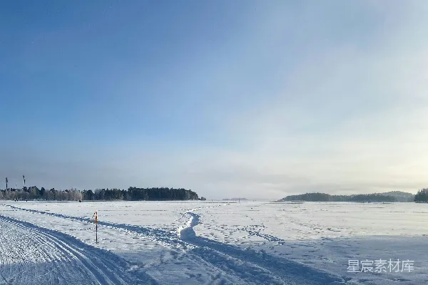 高清摄影 冬季雪地赛道