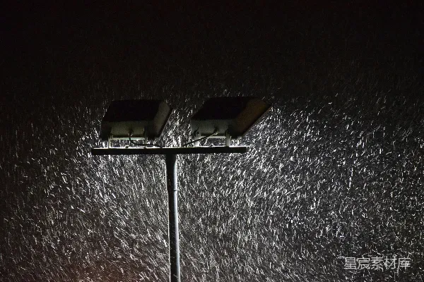 高清摄影 夜雨中的路灯