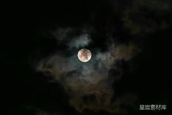 高清摄影 月夜云影