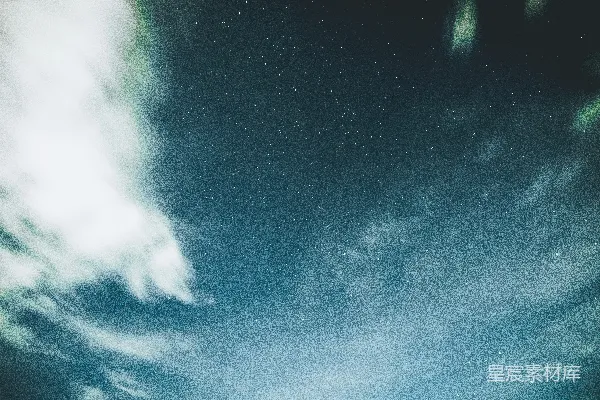 高清摄影 夜空中的星星与云彩
