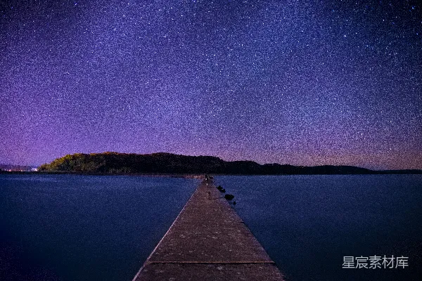 高清摄影 夜空下的码头