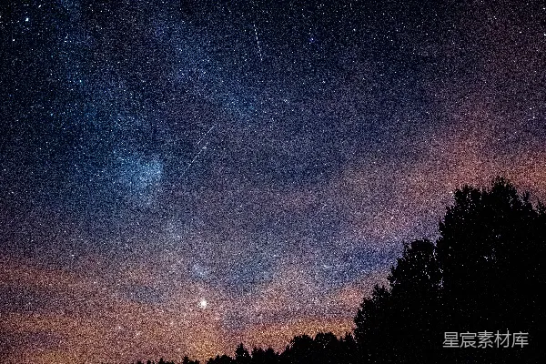 高清摄影 夜空下的流星雨