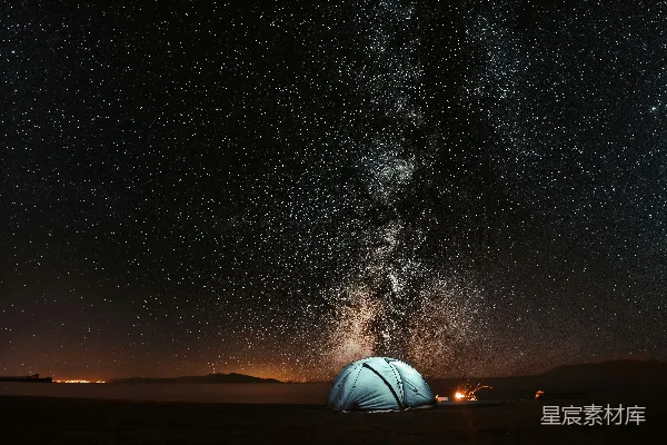 高清摄影 星空下的帐篷