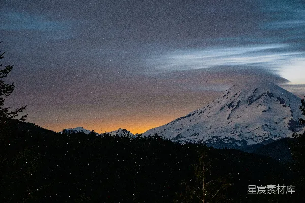 高清摄影 黄昏的雪山