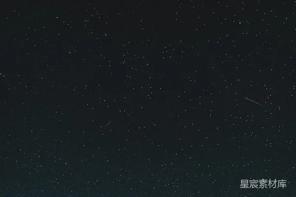 高清摄影 夜空中的一颗流星