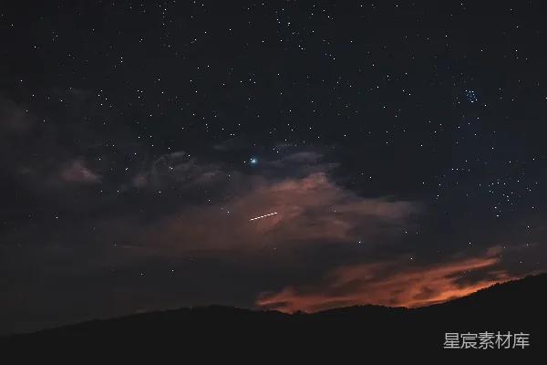 高清摄影 夜空下的流星与星河
