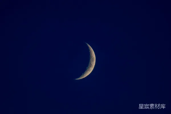高清摄影 新月夜景