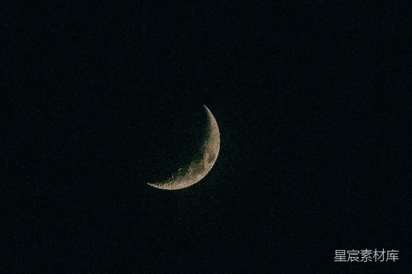 高清摄影 夜空中的新月