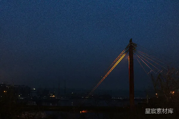 高清摄影 夜幕下的桥梁