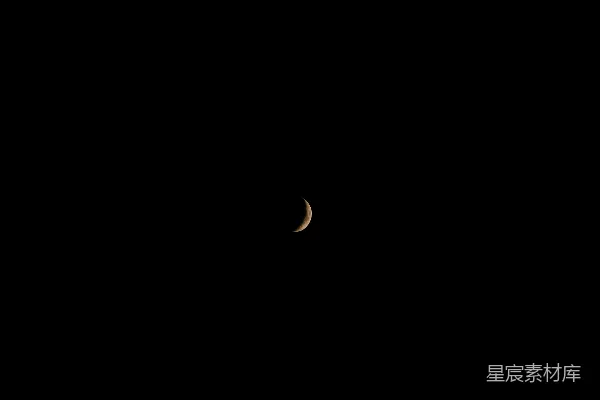 高清摄影 夜幕下的新月