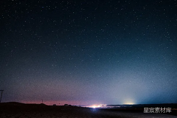 高清摄影 星空下的寂静夜景