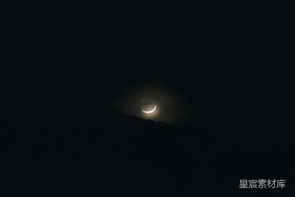 高清摄影 新月与夜空