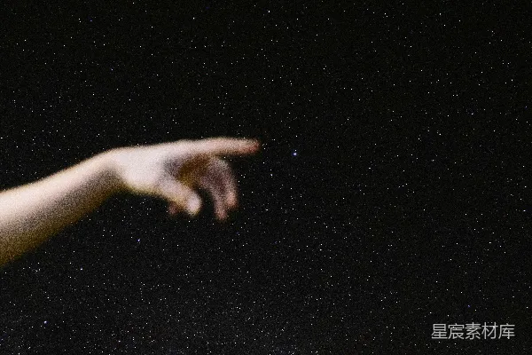 高清摄影 手指指向星空