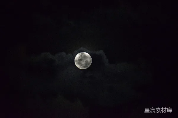 高清摄影 月夜云影