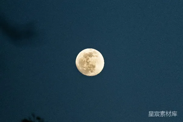 高清摄影 夜空中明亮的满月