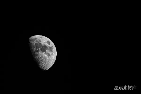 高清摄影 夜空中的新月