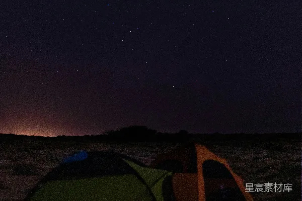 高清摄影 星空下的帐篷露营