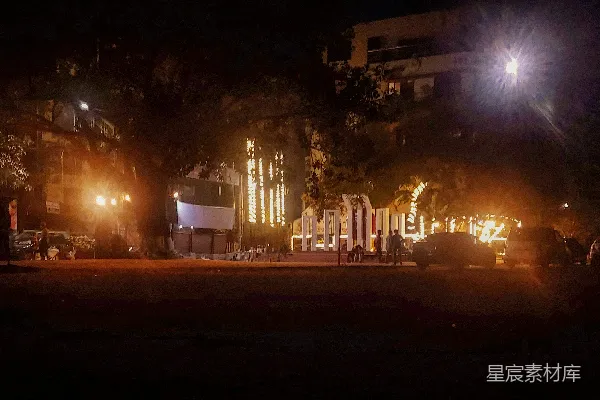 高清摄影 夜幕下的城市街头