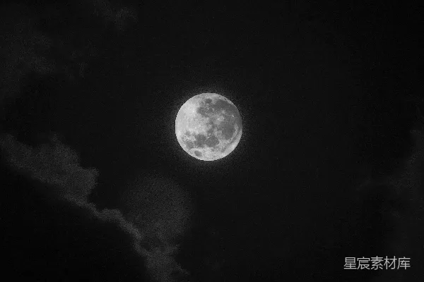 高清摄影 夜空中明亮的月亮