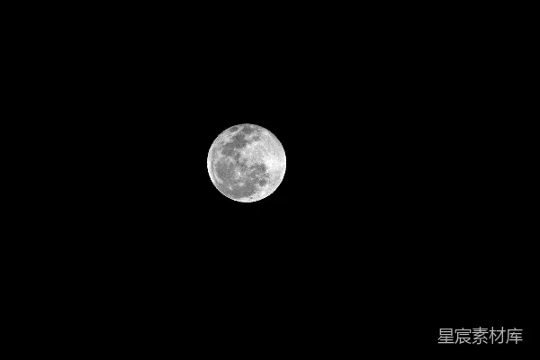 高清摄影 静谧的夜空下的圆月