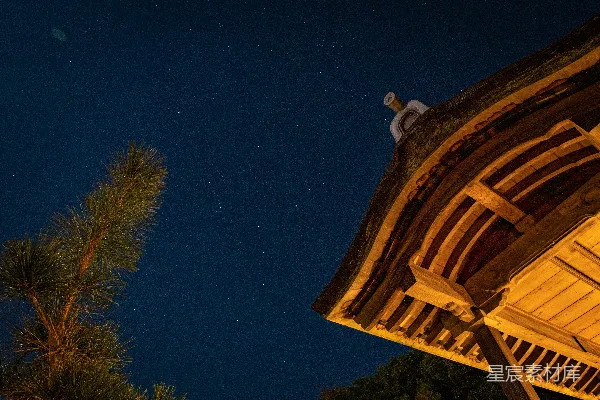 高清摄影 天文台下的夜空