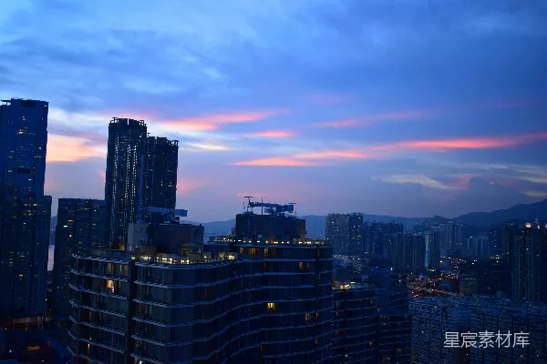 高清摄影 城市黄昏的宁静