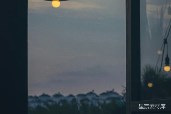 高清摄影 窗边的黄昏