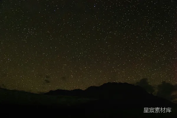 高清摄影 夜空下的山影