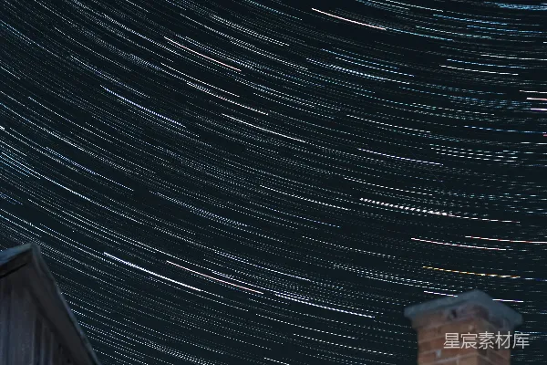高清摄影 夜空下的星轨