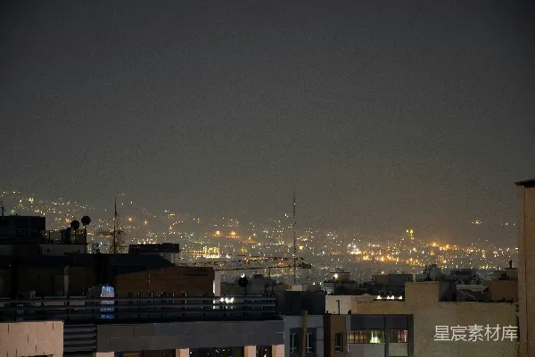 高清摄影 夜幕下的城市全景