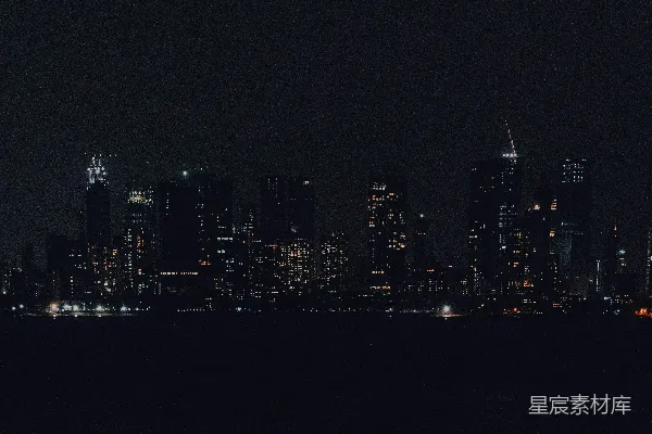 高清摄影 夜幕下的城市剪影