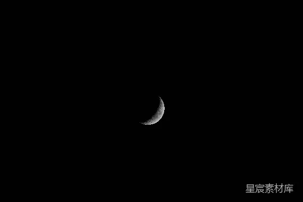 高清摄影 夜空中的新月