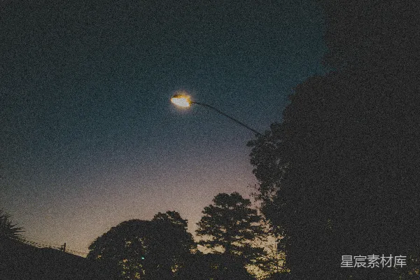 高清摄影 夜幕下的路灯