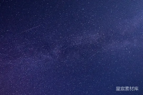 高清摄影 夜空中的流星与星河