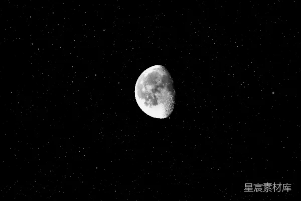 高清摄影 夜空中的新月
