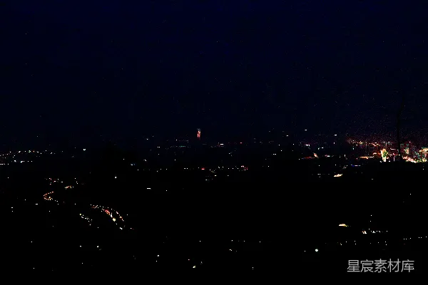 高清摄影 夜幕下的城市剪影