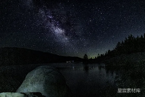 高清摄影 湖畔星空