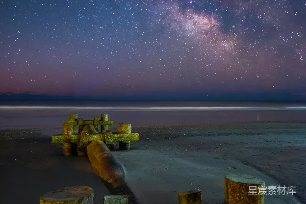高清摄影 星海下的旧码头