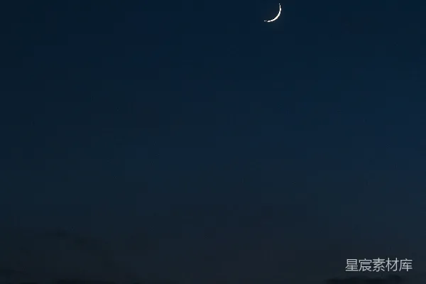 高清摄影 新月与夜空