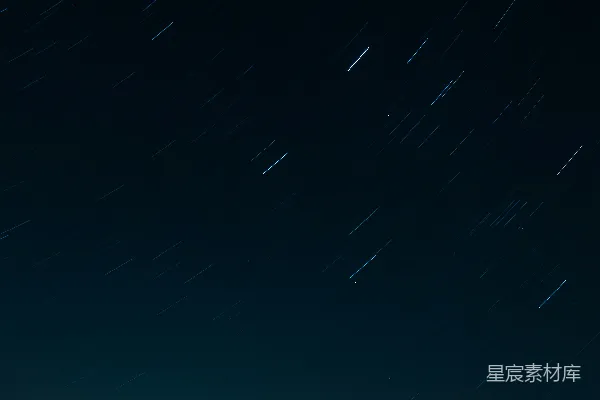 高清摄影 夜空星轨下的城市光景